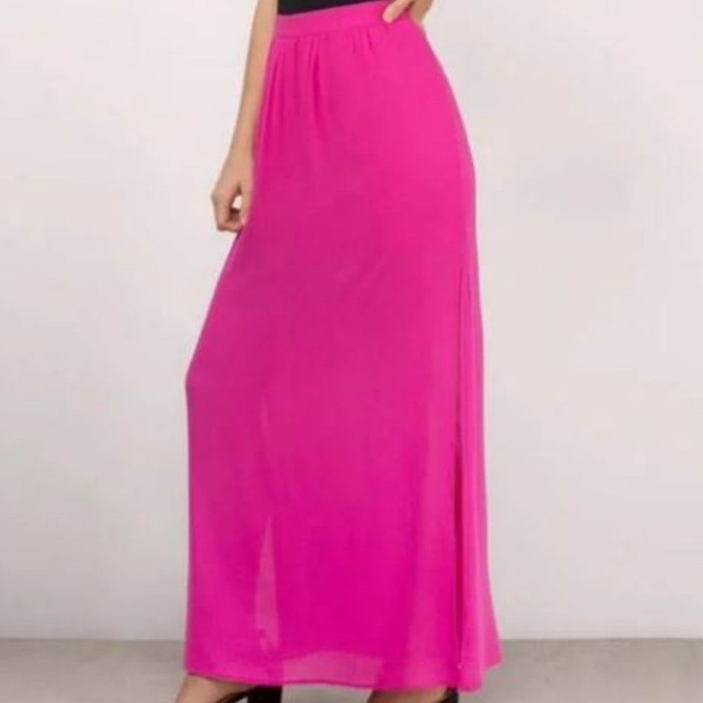 Tobi Ever After Slit Maxi Skirt Berry Size Small